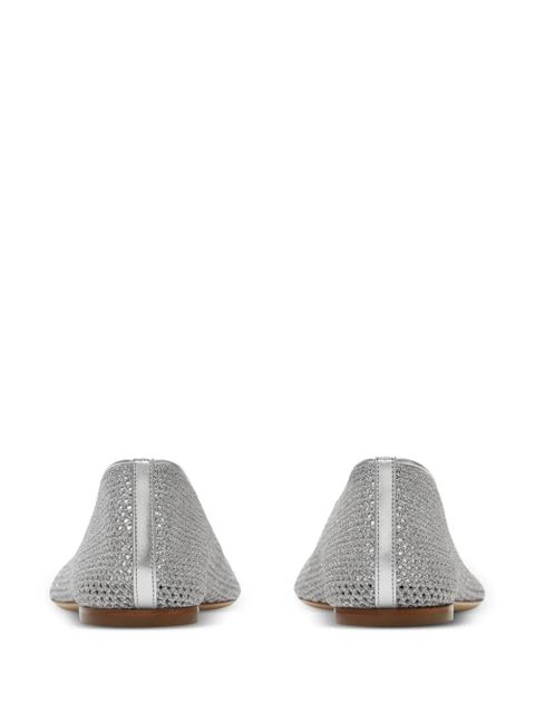 Burberry mesh ballerina shoes - Silver