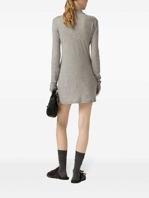Miu Miu ribbed-knit mini dress - Grey - zdjęcie produktu nr 2