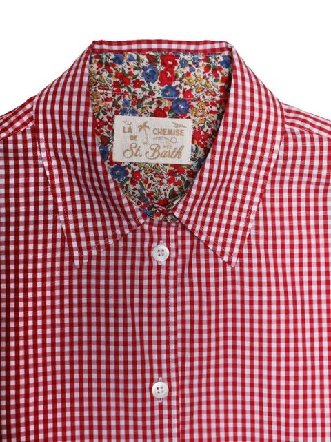 MC2 Saint Barth logo-embroidered gingham shirt
