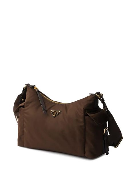 Prada large Explore padded shoulder bag - Brown