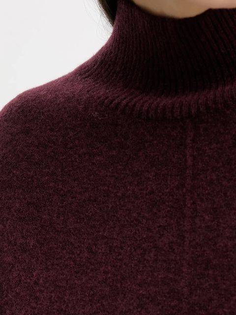 Marc O'Polo sukienka z dodatkiem wełny kolor bordowy mini oversize 5000007471