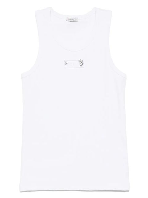 Moncler logo-patch tank top - White - zdjęcie produktu nr 1
