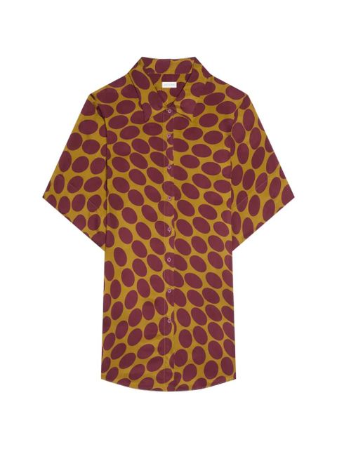 DRIES VAN NOTEN spot-print shirt dress - Yellow - zdjęcie produktu nr 1