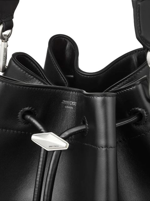 Jimmy Choo Cinch L leather bucket bag - Black