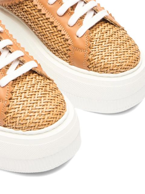 Casadei Nexus woven slip-on platform sneakers - Brown