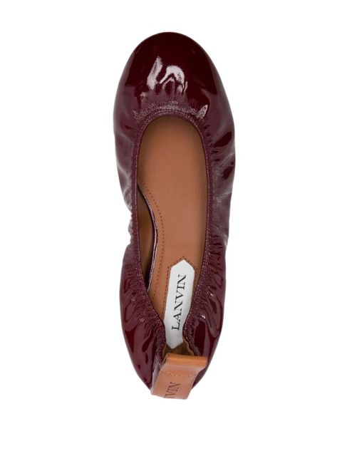Lanvin patent leather ballet flats - Red