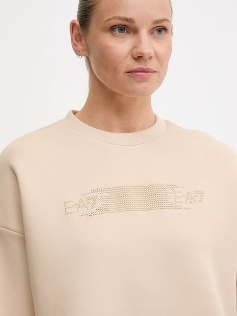 EA7 Emporio Armani dres damski kolor beżowy AF13151.7W000670