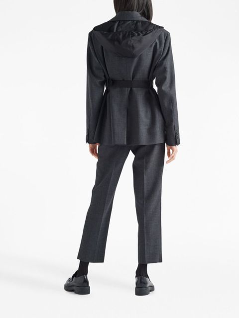 Prada zip-pocket wool trousers - Grey