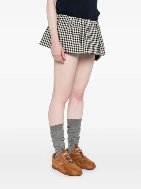 Miu Miu checked mini skirt - White - zdjęcie produktu nr 2