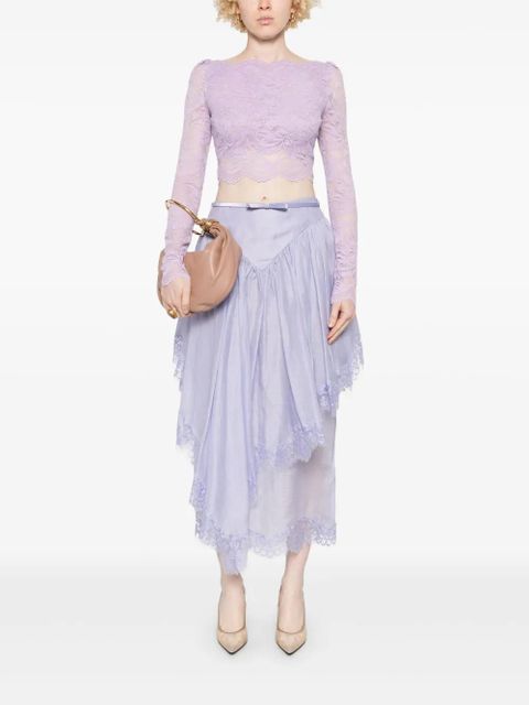ZIMMERMANN Crush lace midi skirt - Purple - zdjęcie produktu nr 2