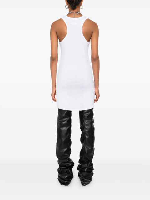 Jean Paul Gaultier ribbed mini dress - White