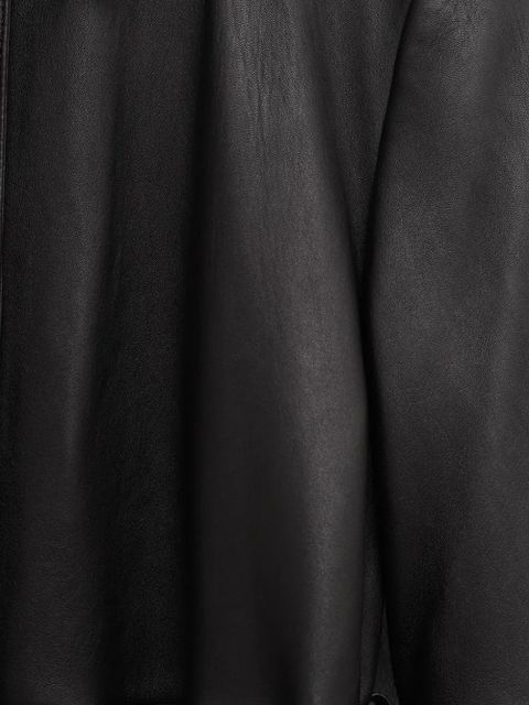 TOTEME belted leather coat - Black