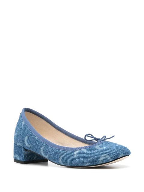 Marine Serre x Camille Repetto 30mm Moon-print pumps - Blue - zdjęcie produktu nr 2