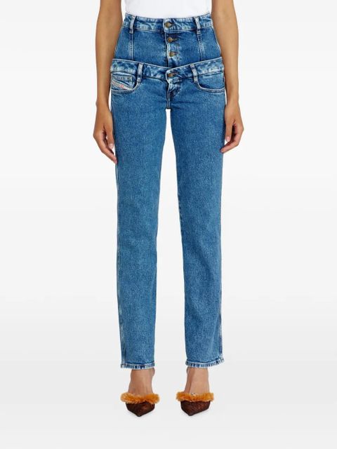 Diesel D-Fynora double-layer jeans - Blue