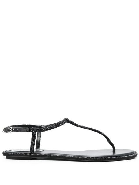 René Caovilla open-toe 13mm leather sandals - Black - zdjęcie produktu nr 1