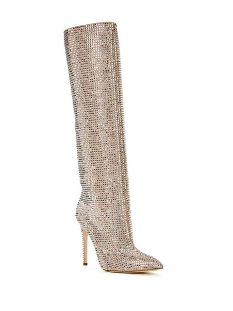 Paris Texas Holly 115mm crystal-embellished knee-high boots - Neutrals - zdjęcie produktu nr 2