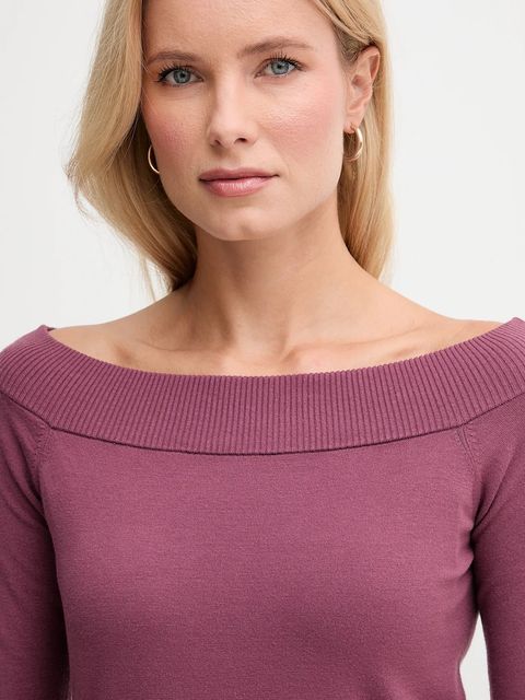 United Colors of Benetton sweter damski kolor fioletowy lekki 1W2AD10E0