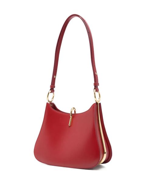 Rabanne Ring leather shoulder bag - Red