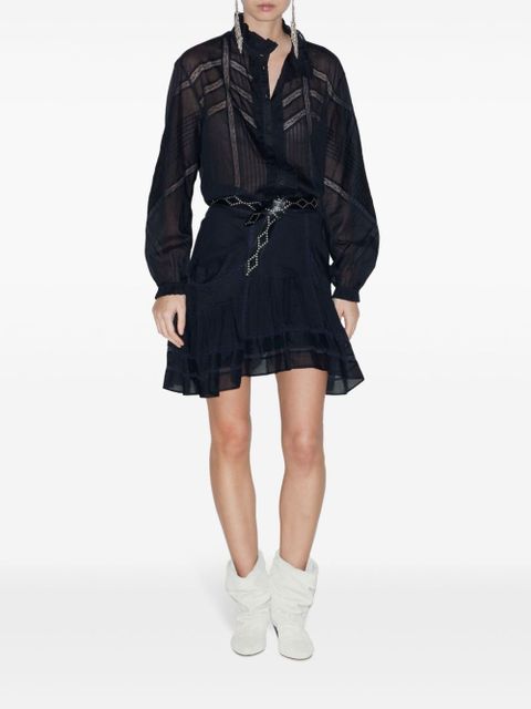 MARANT ÉTOILE Gaia embroidered cotton blouse - Black - zdjęcie produktu nr 2