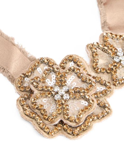 Valentino Garavani flower-detail necklace - Neutrals - zdjęcie produktu nr 2