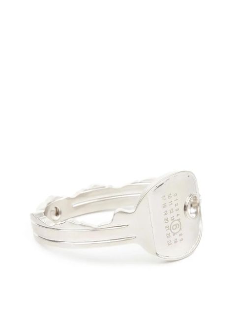MM6 Maison Margiela key-shape logo-engraved bracelet - Silver - zdjęcie produktu nr 1