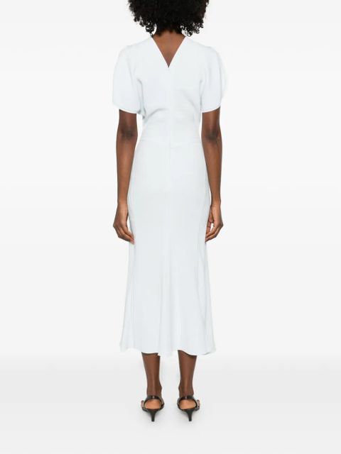 Victoria Beckham draped midi dress - Blue
