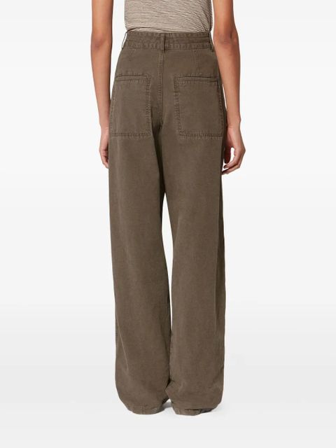 MARANT ÉTOILE Nadine pleated-details trousers - Brown