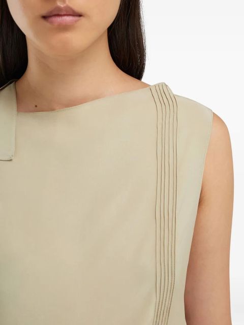Ferragamo lace-inserts top - Neutrals