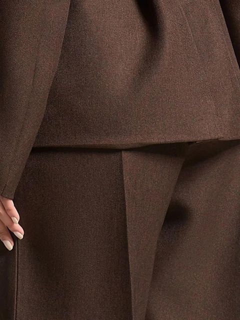 Manière De Voir Marie twist-sleeve belted tailored blazer - Brown