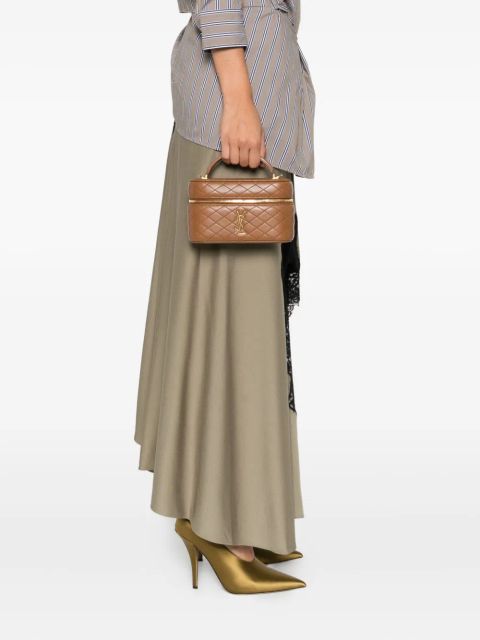 Saint Laurent Gaby quilted mini tote bag - Brown - zdjęcie produktu nr 2