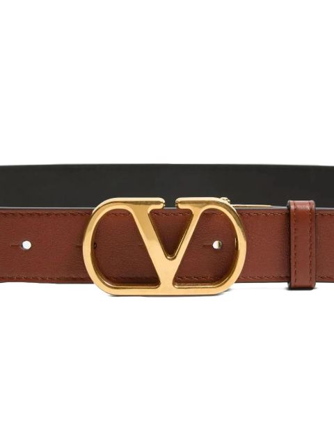 Valentino Garavani vV-ogo leather belt - Black