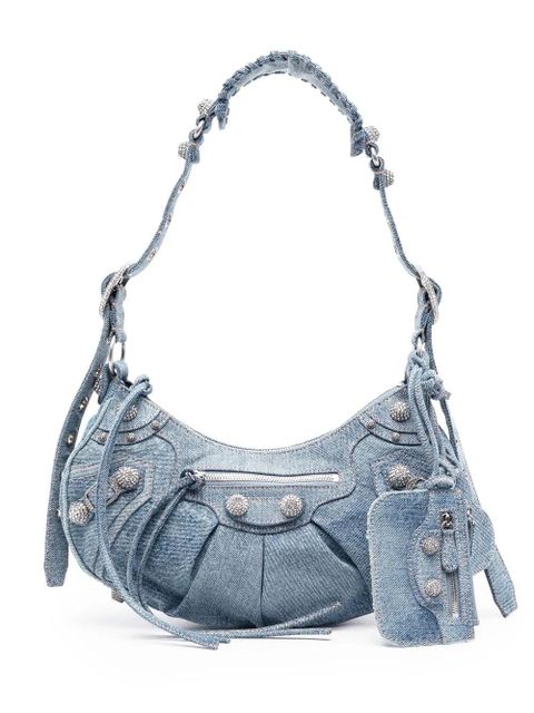 Balenciaga Le Cagole denim shoulder bag - Blue