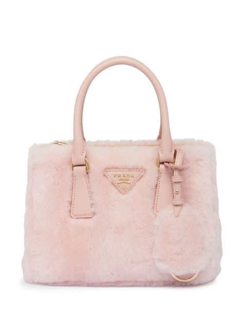 Prada Galleria shearling mini bag - Pink - zdjęcie produktu nr 1