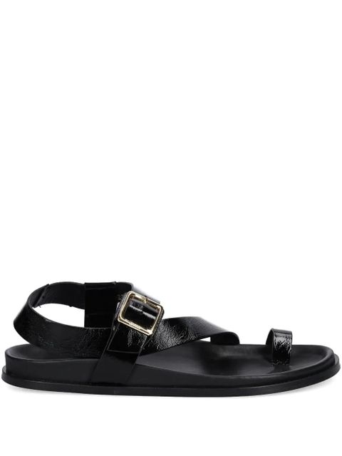 ALOHAS leather flat sandals - Black - zdjęcie produktu nr 1