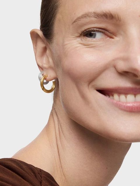 Tous kolczyki ze srebra pokrytego złotem 1950