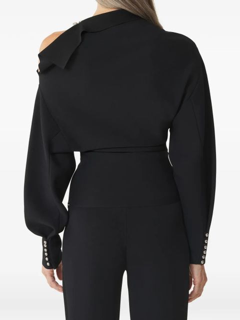 Lanvin drape-detail button blouse - Black