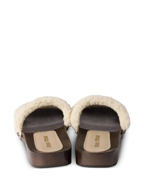Miu Miu suede clog sandals - Brown