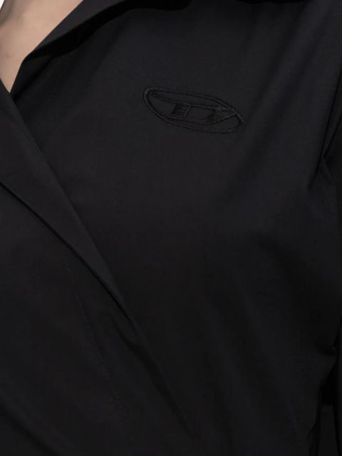 Diesel D-Delphos-S1 wrap logo-embroidery dress - Black