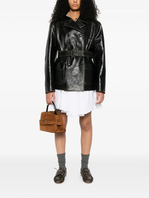 Miu Miu leather jacket - Black - zdjęcie produktu nr 2