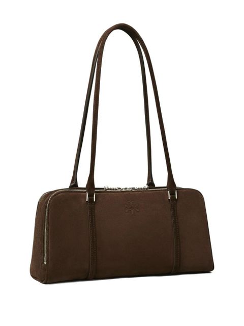 Tory Burch small Marshmallow suede shoulder bag - Brown - zdjęcie produktu nr 2