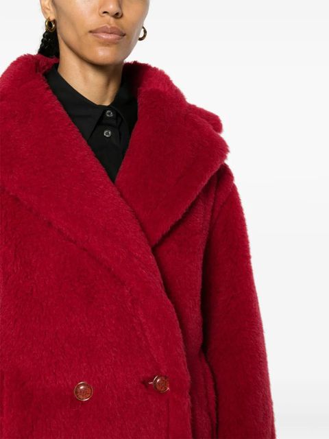 Max Mara Short Teddy faux-shearling coat - Red