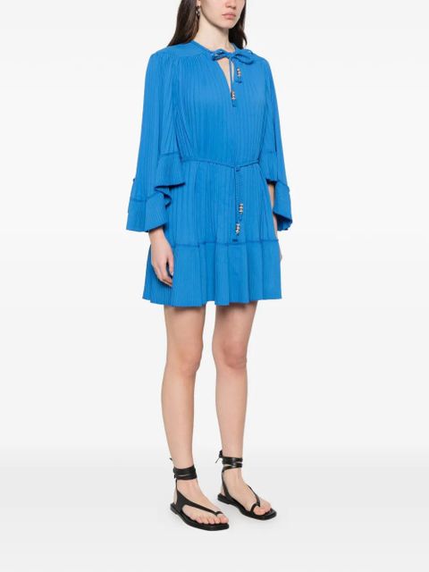 Maje pleated braided dress - Blue