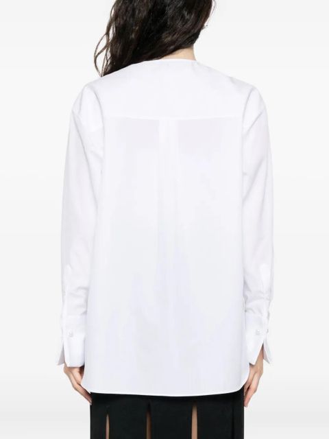 Simone Rocha mandarin-collar pocket shirt - White