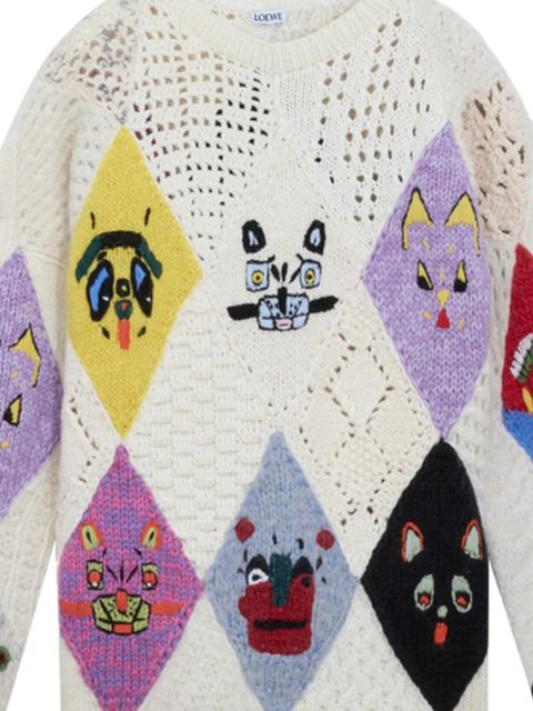 LOEWE x Louis Wain Futuristic cat sweater - Neutrals - zdjęcie produktu nr 2