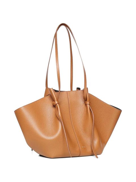 Yuzefi Large Mochi pebble-grain shoulder bag - Brown