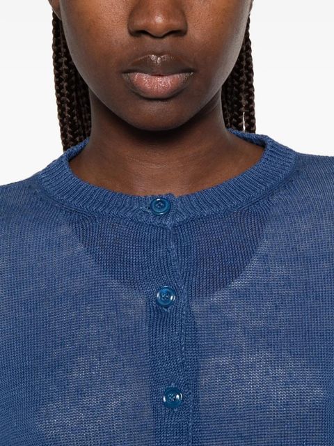 Weekend Max Mara Badia button-up knitted cardigan - Blue