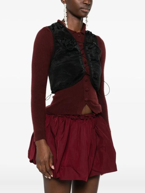 Cecilie Bahnsen drawstring-fastening vest - Black