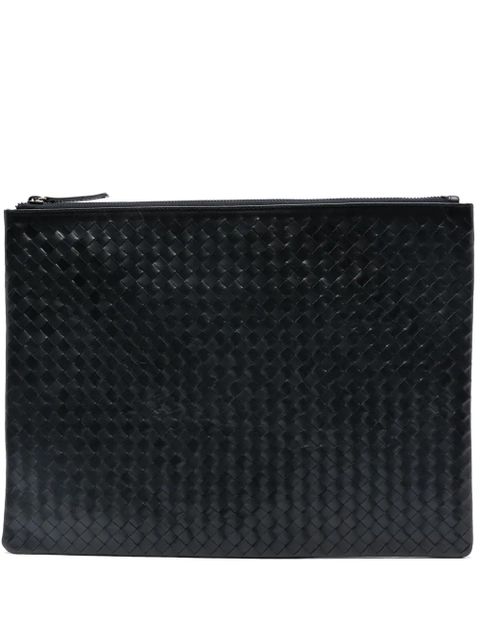 DRAGON DIFFUSION A4 leather clutch bag - Blue