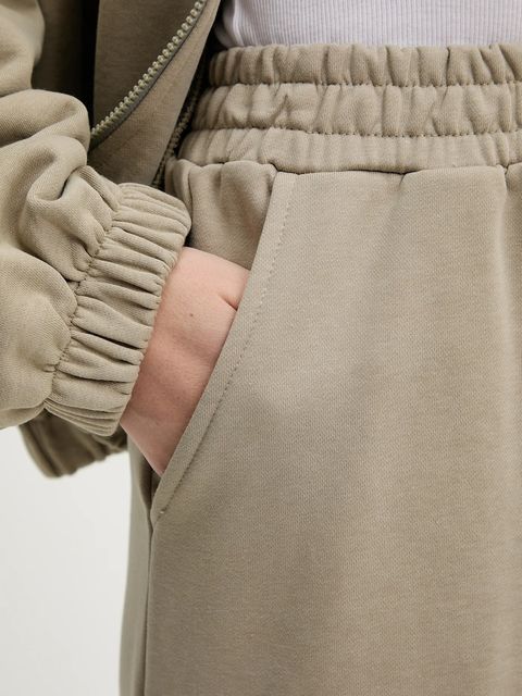 Answear.LAB komplet - bluza i spódnica damski kolor zielony