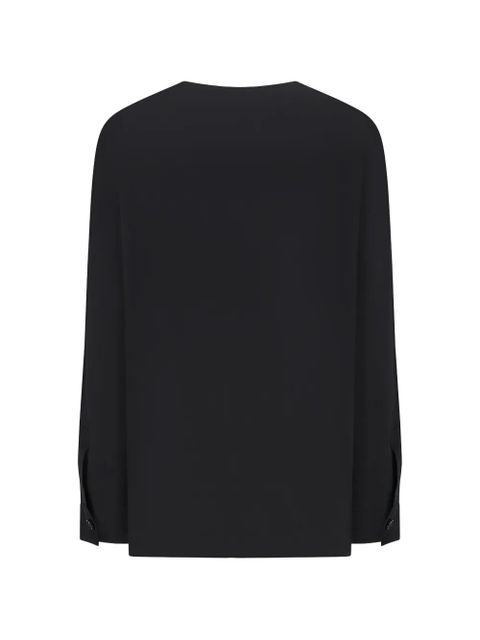 Jil Sander V-neck patch-pocket shirt - Black - zdjęcie produktu nr 2